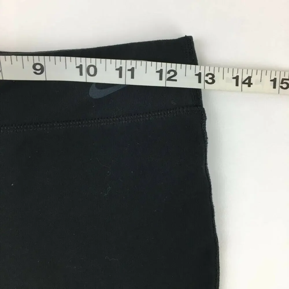 Nike Dri-Fit Girls Legend Capri Pants Black Pull On Elastic Waist Stretch M